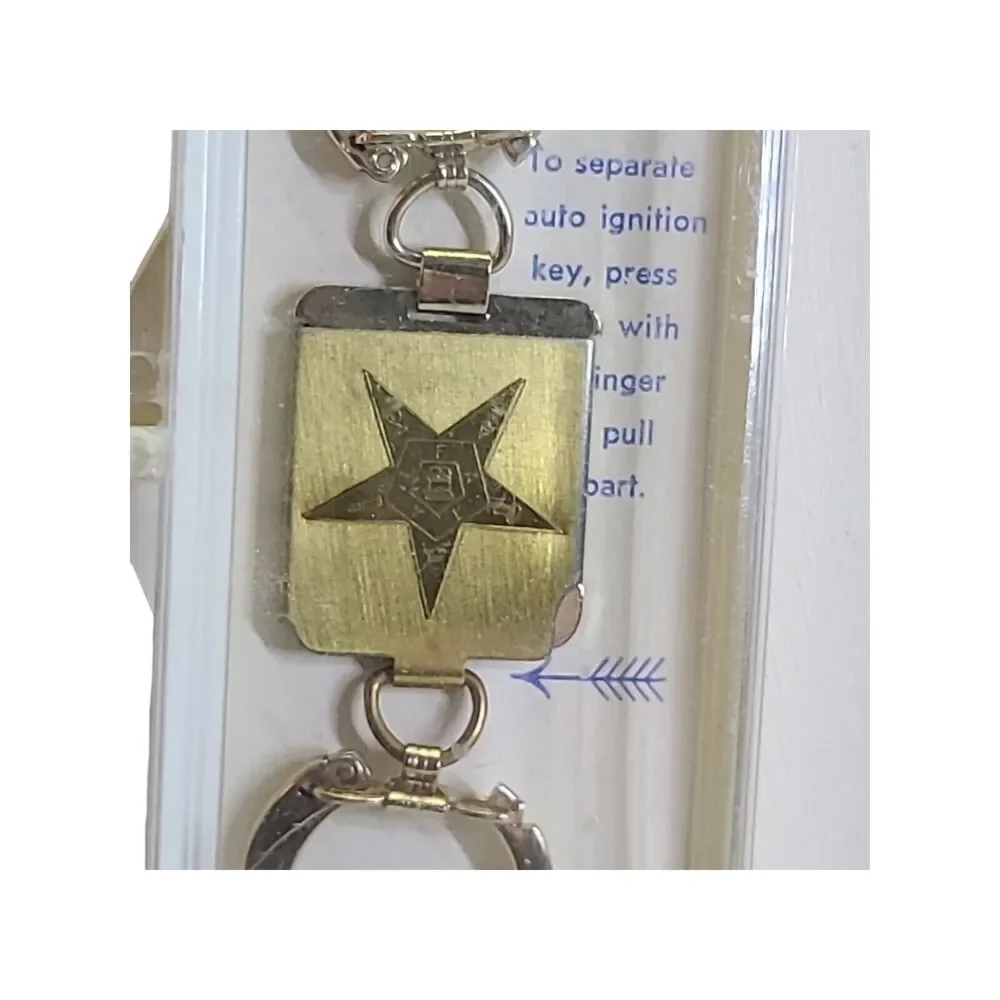 Vintage Temple Treasures By FN Kistner Co. Pull-A-Part Keychain Masonic OES‎